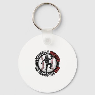 Chaveiro Pai de beisebol Monstro Vintage Camisa de Catcher