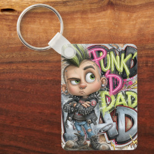 Chaveiro Pai de Cabelo Punk Rock