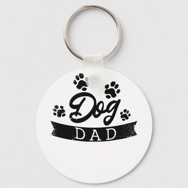 Chaveiro Pai de Cachorro Design Engraçado - Ideia de presen (Frente)