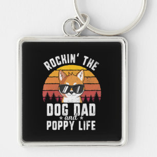 Chaveiro Pai de cão Rockin e vida de filhote   presente sh