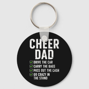 Chaveiro Pai de Cheerleader Divertido Pai de Cheerleading d
