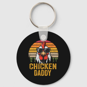 Chaveiro Pai de frango Vintage Farmer Engraçado Galinha Pai