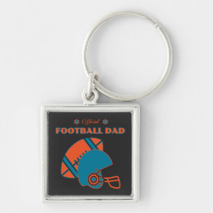 Chaveiro Pai de futebol amantes da colheita de laranja azul