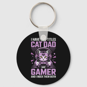 Chaveiro Pai de Gato Gamer Engraçado Pai Gamer Para Homens