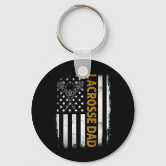 Chaveiro Pai de Lacrosse Bandeira Americana Dia 4 de Julho 
