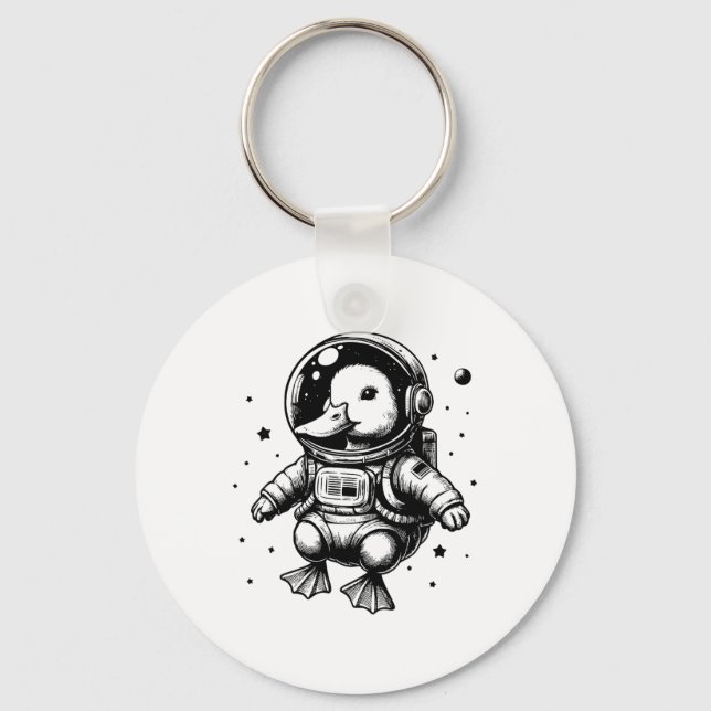 Chaveiro Pai de Pato Espaço da Mãe - Pato Astronauta (Frente)