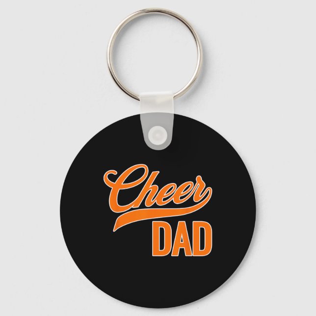 Chaveiro Pai do Cheer Azul e Laranja Roupas de Torcida Comb (Frente)