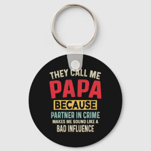 Chaveiro Pai &#; do Dia Papa Parceiro no Crime Engraçado Pa