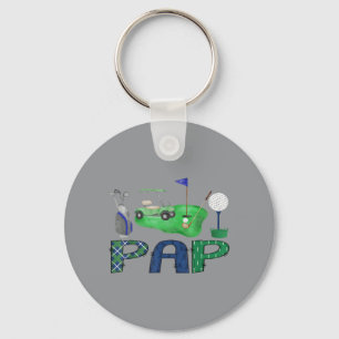 Chaveiro Pai Do Menino De Aniversário Buraco Em Um Golfe Es