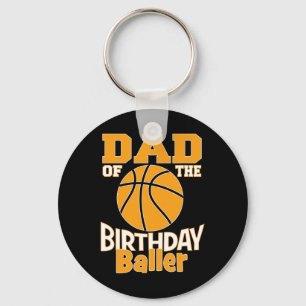 Chaveiro Pai Do Partido Pensado De Basquete De Aniversário