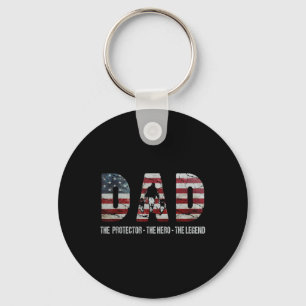 Chaveiro Pai Do Protetor Hero Legend American Flag Pai Fa