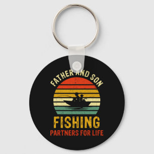 Chaveiro Pai e Filho Antigos Parceiros de Pesca para a Vida