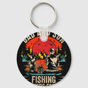 Chaveiro Pai e Filho Parceiros de Pesca para a Vida Retro M