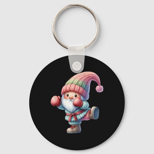 Chaveiro Pai Engraçado De Boxer Gnome Para Mulheres E Homen (Frente)