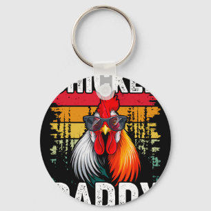 Chaveiro Pai Frango Vintage Criador de Aves Engraçado Pais