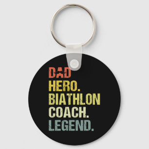 Chaveiro Pai Hero Biathlon Coach Engraçado Biathlon Coach H