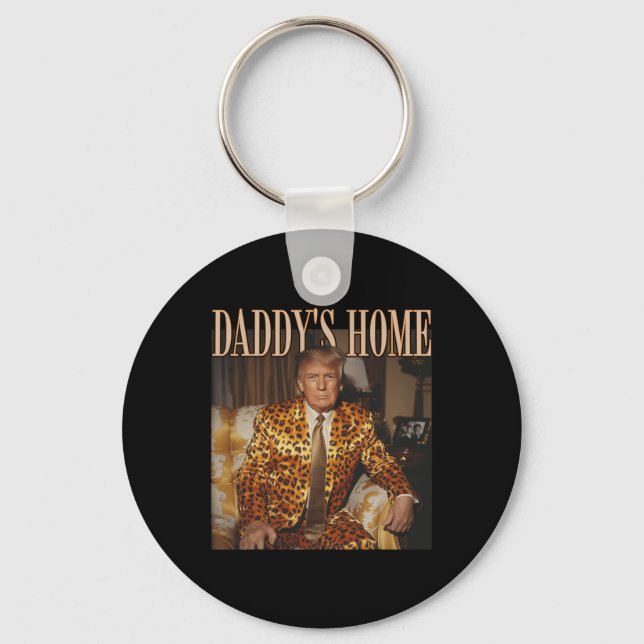 Chaveiro Pai Home Trump Trump 2024 Leopard Funny (Frente)