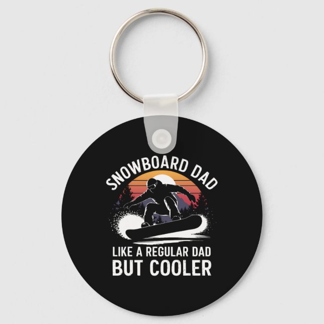 Chaveiro Pai Legal Padre Snowboarder (Frente)