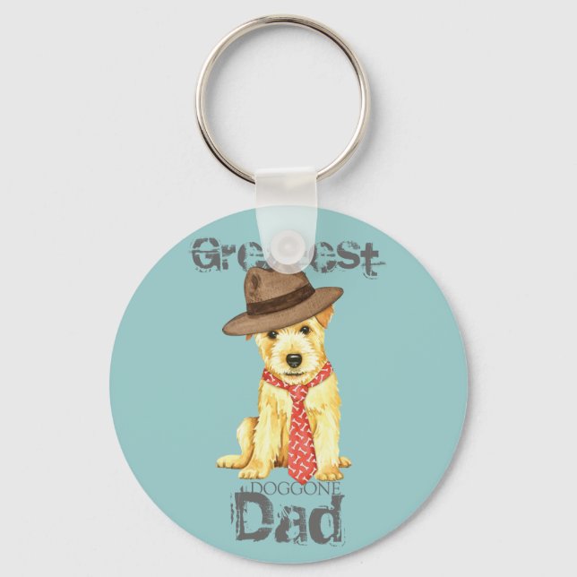 Chaveiro Pai Norfolk Terrier (Frente)