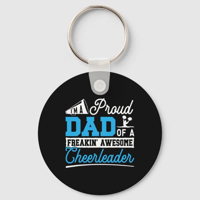 Chaveiro Pai Orgulhoso de Cheerleading de uma Cheer Incríve (Frente)