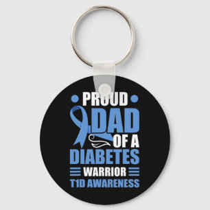 Chaveiro Pai Orgulhoso De Um Guerreiro Da Diabetes Tipo De