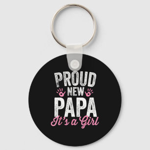 Chaveiro Pai Orgulhoso Novo É Uma Menina Pai Prestes a Ser 