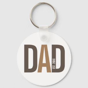 Chaveiro Pai Personalizado Castanho Moderno Estabelecido