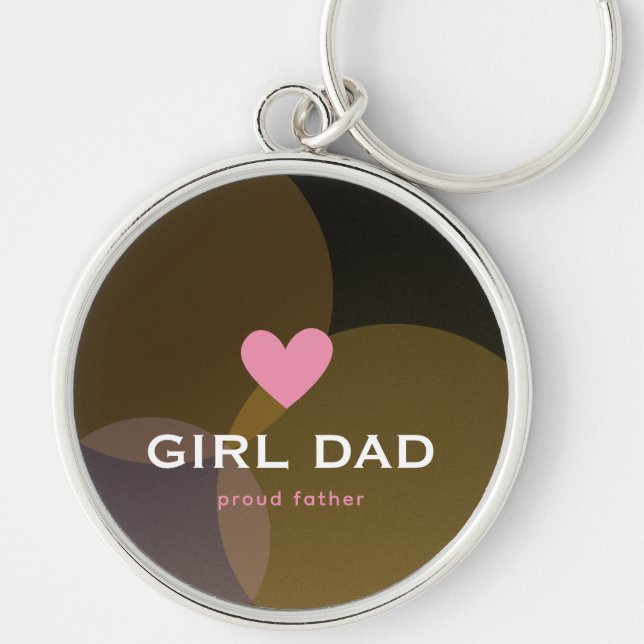 Chaveiro Pai Personalizado Menina Holográfico (Frente)