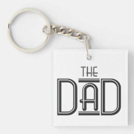 Chaveiro Pai PERSONALIZADO O Papai Texto Preto e Branco Sim