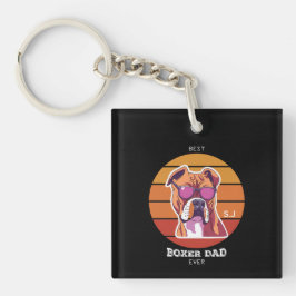 Chaveiro Pai Pet Lover Do Cão Do Cachorro Da Vintagem Do Me