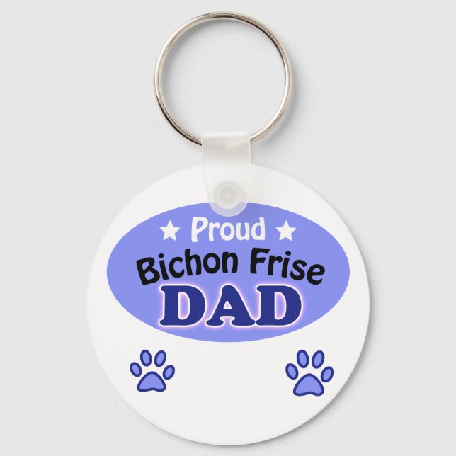 Chaveiro Pai Proud Bichon Frise (Frente)