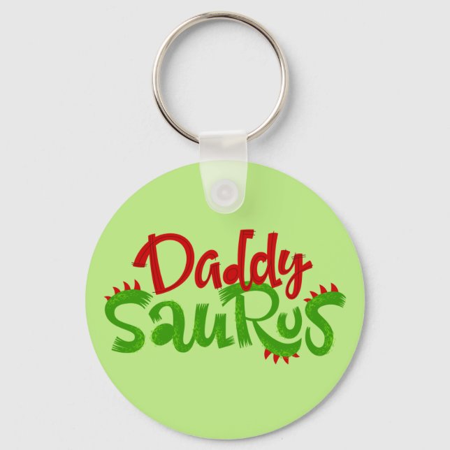 Chaveiro Pai Saurus Dinosaur Lettering (Frente)