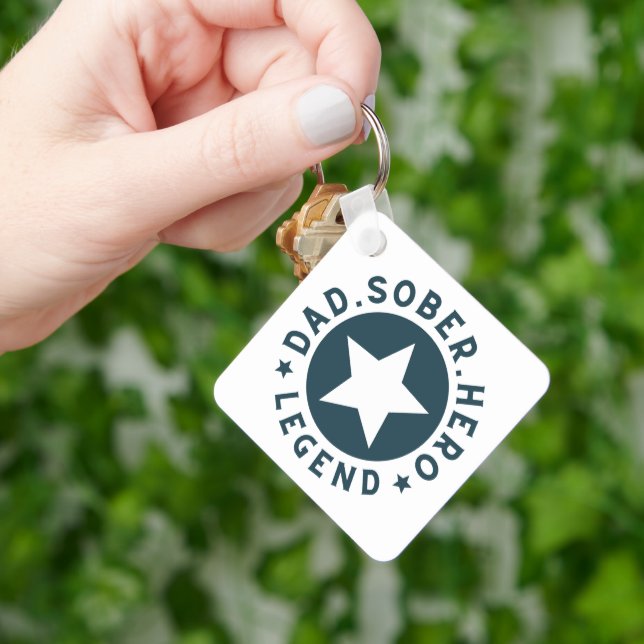 Chaveiro Pai Sober Legend Star Sobriety Gift Padre (Mão)
