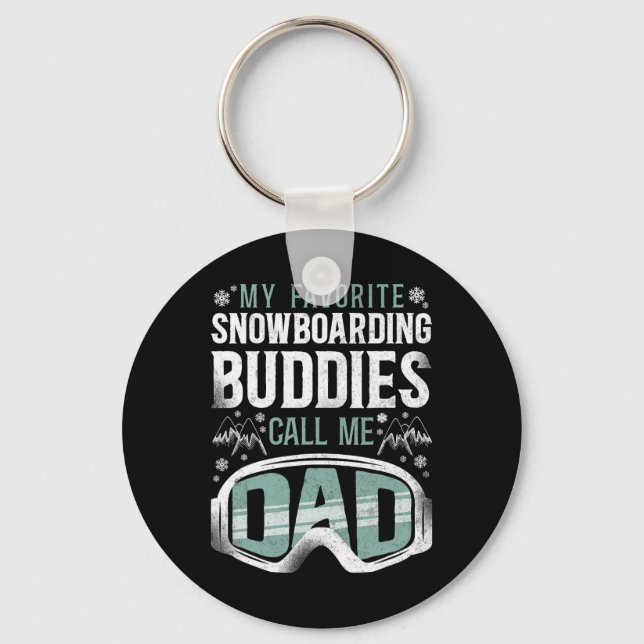 Chaveiro Pai Vintage Snowboard (Frente)