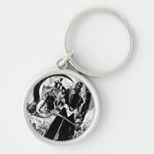 Chaveiro Painel Lanterna Preta - Preto e Branco