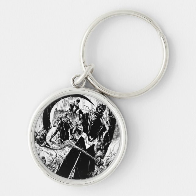 Chaveiro Painel Lanterna Preta - Preto e Branco (Frente)