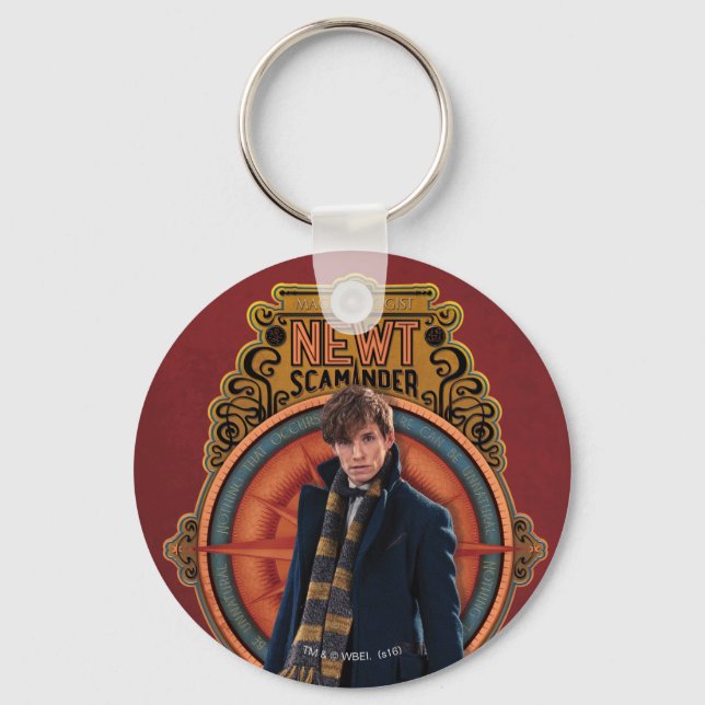 Chaveiro Painel NEWT SCAMANDER™ Art Nouveau em pé (Frente)