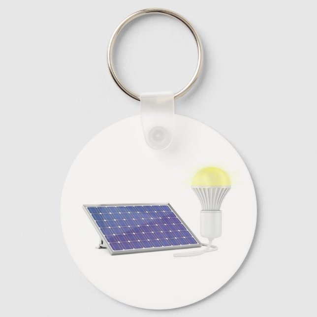 Chaveiro Painel solar e lâmpada (Frente)