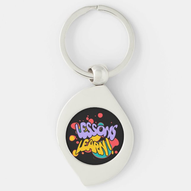 CHAVEIRO  PAINT SPLASH LESSONS LEARN METAL KEYCHAIN  (Frente)