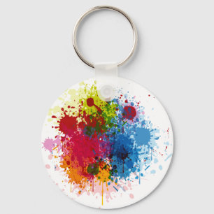 Chaveiro Paint Splatter colorido