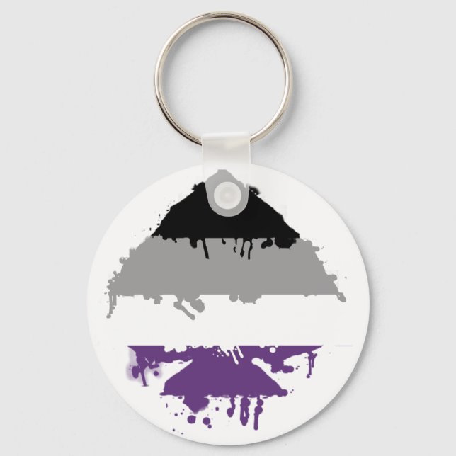 Chaveiro Paintdrip Ace Asexual (Frente)