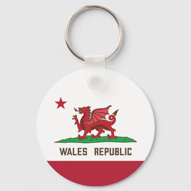 Chaveiro País de Gales Dragon Flag Welsh Pride (Frente)