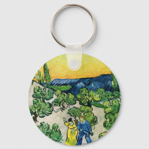 Chaveiro Paisagem com Casal Caminhando de Vincent van Gogh