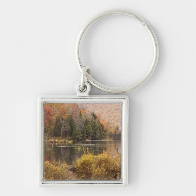 Chaveiro Paisagem de outono com lago, Vermont, EUA 3 (Frente)