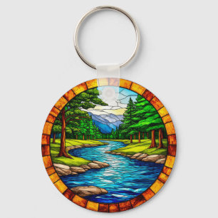 Chaveiro Paisagem de Rio e Floresta Cênica