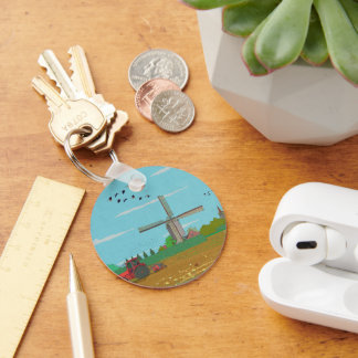 Chaveiro Paisagem do País de Viagem Holandês