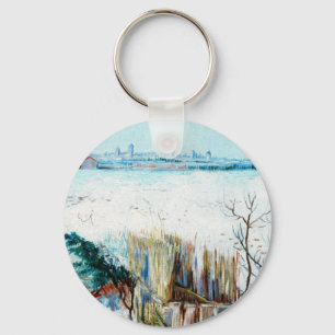 Chaveiro Paisagem nevada com Arles por Vincent van Gogh