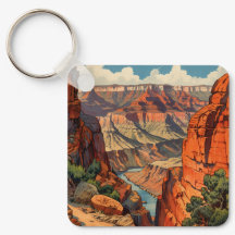 Paisagem Personalizada do Grand Canyon Vintage Sou