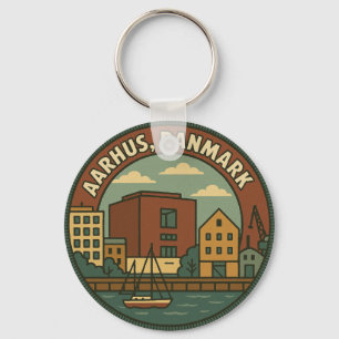 Chaveiro Paisagem urbana de Aarhus Dinamarca
