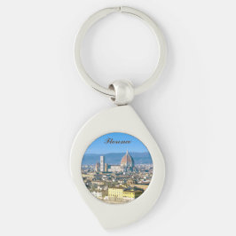 Chaveiro paisagem urbana de Florença com a catedral Duomo